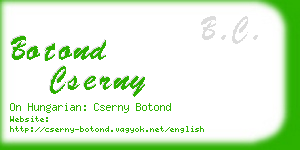 botond cserny business card